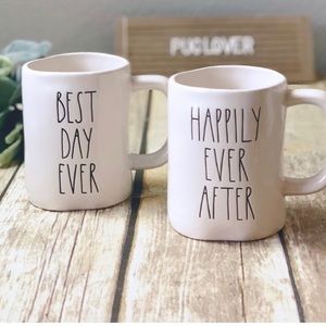 RAE DUNN Mugs {HAPPILY EVER AFTER} {BEST DAY EVER}